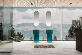 Напольная раковина ABBER Kristall AT2701Aquamarin-H 45см бирюзовый